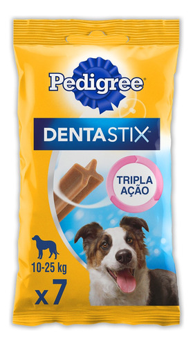 Petisco para Cães Adultos Raças Médias Pedigree Dentastix Pacote 180g 7 Unidades