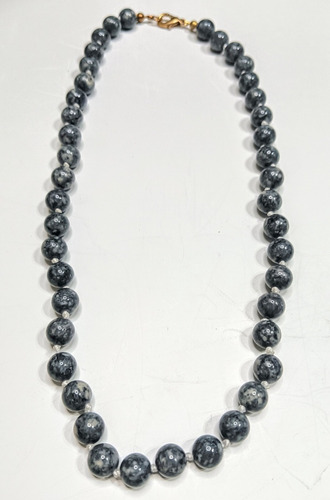 Collar Corto Mc'maru Gargantilla Energía Piedras Naturales Yoga Piedras Obsidiana Nevada Energía
