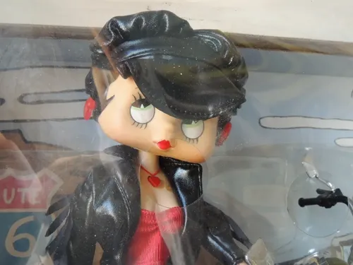 Boneca Betty Boop Biker Motocicleta Retro 1999 Vintage Novo