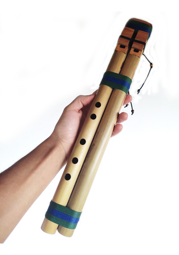 Flauta Nativa Americana(naf) Dupla (drone) De Bambu In Am
