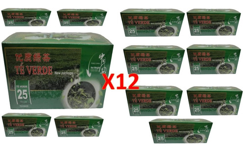 Pack De 12 Té Verde De 25 Bolsitas C/u (total 300 Unidad