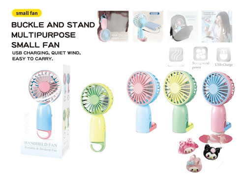 Ventilador De Mano Pequeño, Portátil, Recargable Y Plegable
