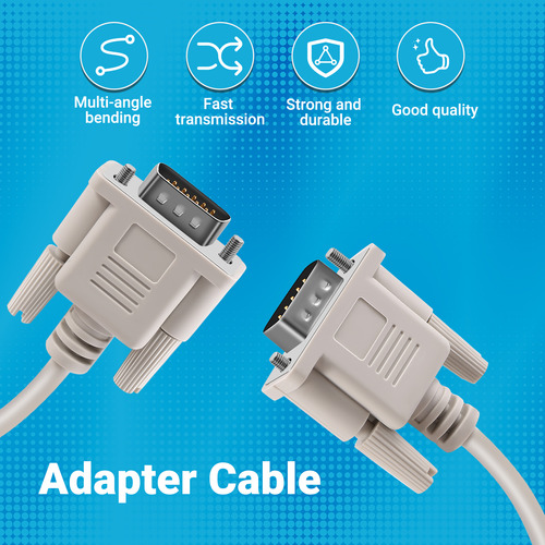 Adaptador Rs232 Db9 De 1,4 M, 9 Pines Macho A Vga, 15 Pines
