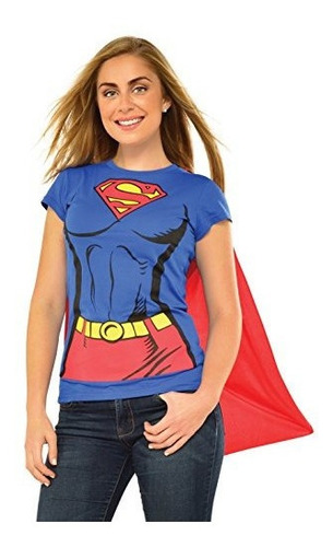 Rubies Dc Comics Supergirl Camiseta Con Traje De Cape 880474