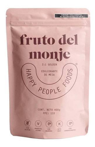 Endulzante Happy People Foods Fruto Del Monje 400g