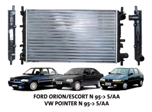 Imagen 1 de 6 de Radiador Vw Pointer Nafta 95- Sin Aire Acond.