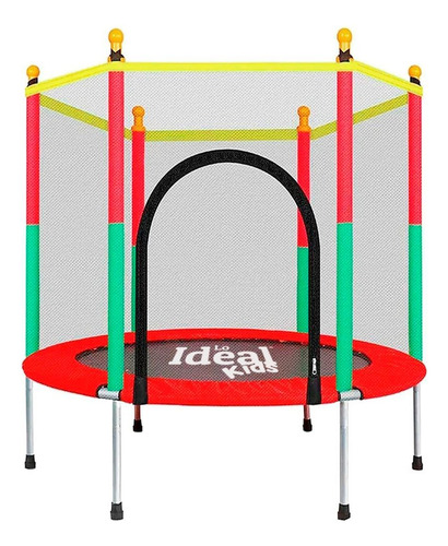 Cama Elástica Trampolín 140 + Cobertor + Red Lo Ideal Kids