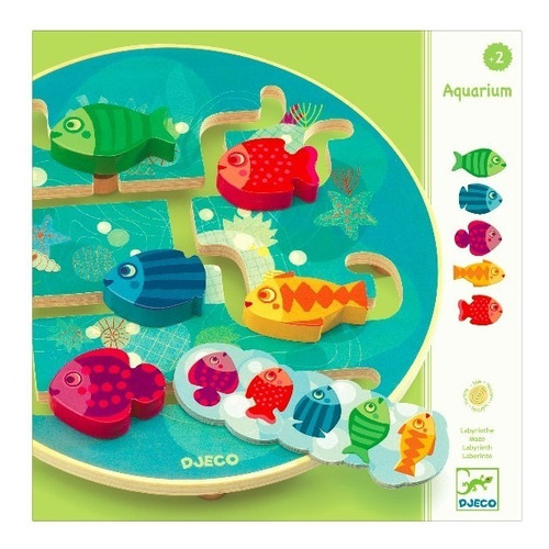 Aquarium Laberinto Juego Didáctico De Madera 2+ Djeco