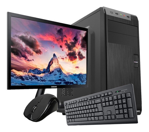 Imagen 1 de 5 de Pc Completa Amd Dual E6010 Core 8gb Ssd 480gb Wi Fi Monitor