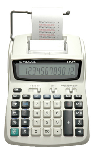 Calculadora Procalc Mesa Balcão Impressão Bobina Lp25 12 Dig