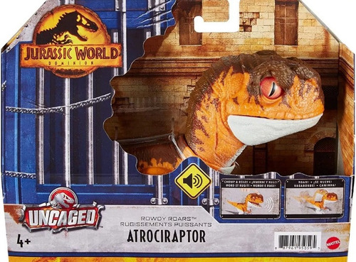 Atrociraptor Naranja Jurassic World Dinosaurio Interactivo 