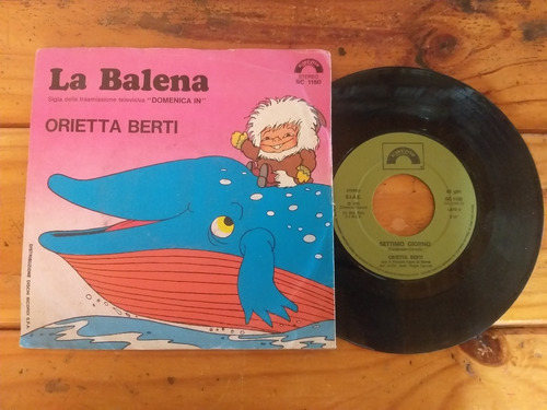 Orietta Berti La Balena Vinilo Simple 7' Italia Pop 1980