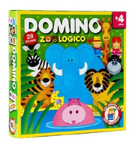 Juego De Mesa Domino Zoologico Ruibal 28 Fichas