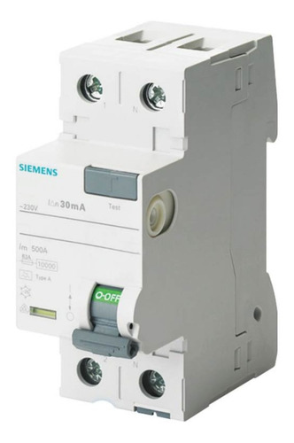 Interruptor Dr Diferencial Residual Siemens Bipolar 25a 30ma