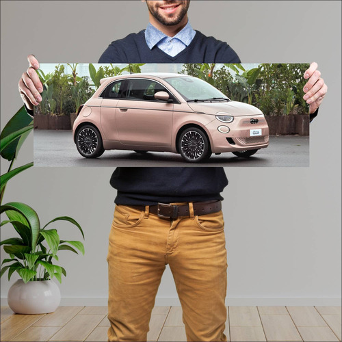 Cuadro 30x80cm Auto 2020 Fiat 500 3 Plus 1 Auto 197