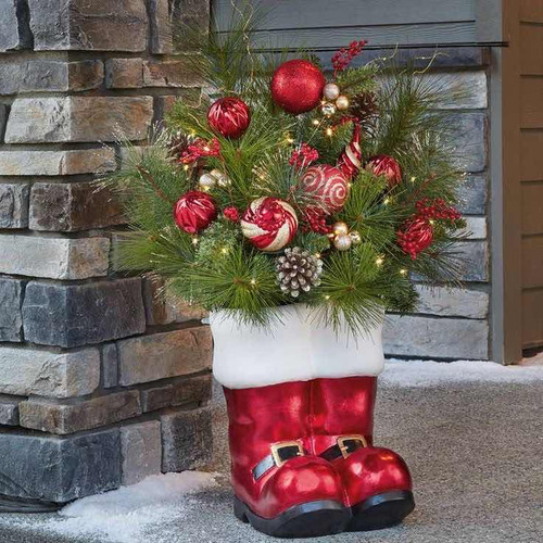 Decoración Navidad Botas De Santa