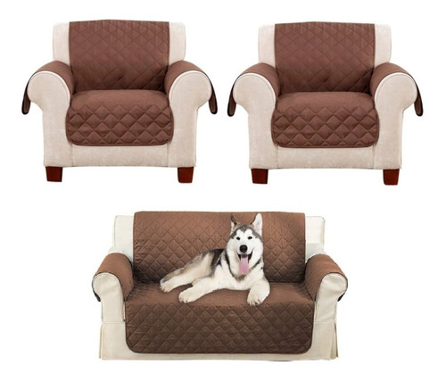 Funda Cubre Sofa Sillon Juego Kit 2 + 1 + 1 Cuerpos Oferta