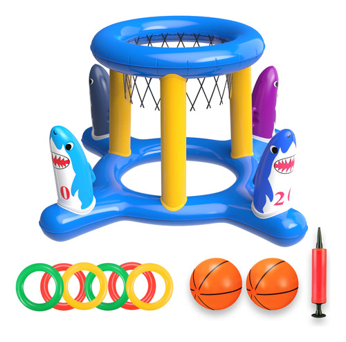 H-style Juego Inflable De Aro De Baloncesto Y Anillo De Lanz