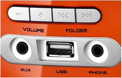 Rádio Portátil Mondial Bx-18 8w Bluetooth Bivolt 110v/220v Laranja