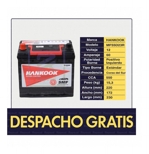 Batería Mazda 5 2.0 2015 Dohc Bencina
