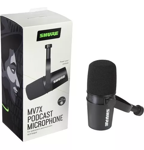 Shure MV7 Micrófono dinámico USB/XLR para podcasts, grabación