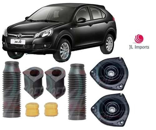 Kit Coxim Batente Coifa + Bucha Barra Dianteira Jac J3 Novo