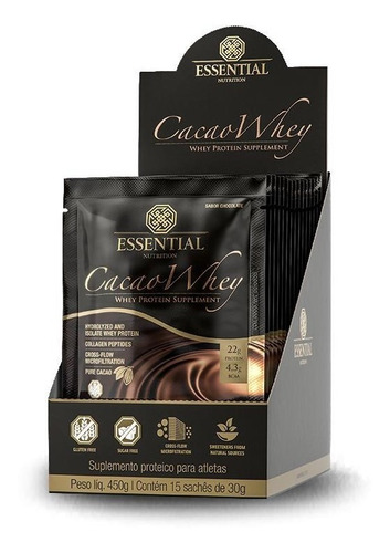 Cacao Whey (15 Sachês De 30g) Essential Nutrition