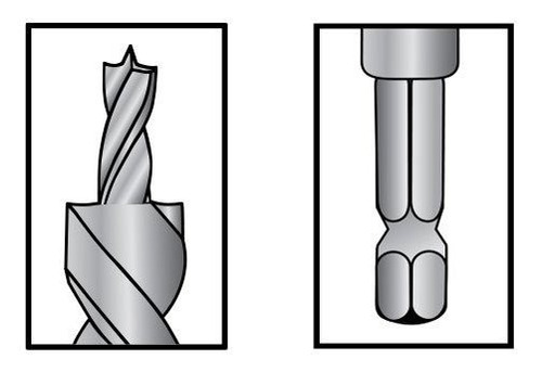 Imagen 3 de 3 de Broca Para Pocket Hole Dos Pasos Milescraft Con Tope
