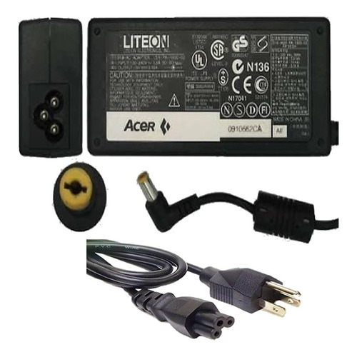 Cargador Acer Aspire De 19v /3.16a / 2.37a Cable De Poder 