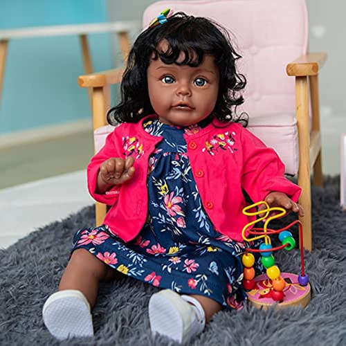 Zero Pam Reborn Toddler African American Dolls 24 Pulgadas B