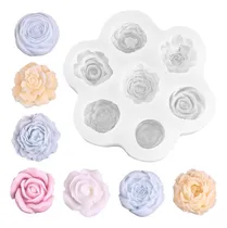 Comprar Molde De Silicón De Flores Rosas Para Hacer Jabones Vela
