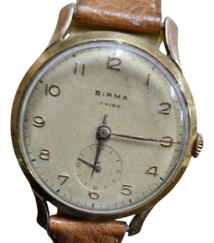 Relogio Birma Swiss De Pulso Grande A Corda Masculino Antigo (Usado)