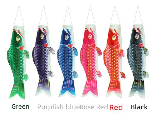 Bandera Carpa Verde Deluxe 50cm Pez Koi Decorativa