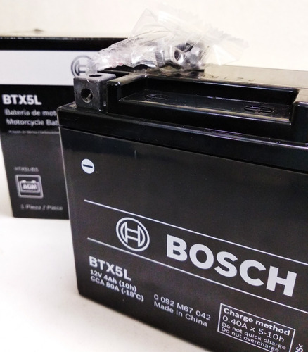 Bateria Moto Gel Bosch Btx5l Ytx5l-bs Cg 150 Ybr Titan Full