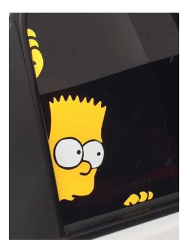 Vinilo Adhesivo X2 Unidades Para Vehículos Bart Simpson