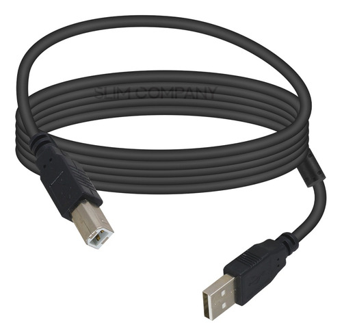 Cable Usb Macho Para Impresora Proyector Multifuncional 1.5m Color Negro