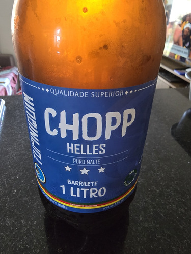 Chopp Tupiniquim Helles Barrilete 1 Litro Puro Malte 6un