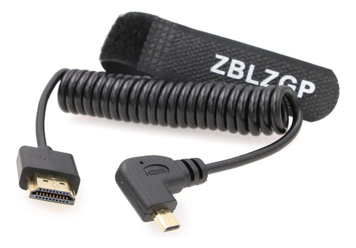 Zblzgp 8k Cable Hdmi Enrollado En Ángulo Recto Tipo A Hdmi 2