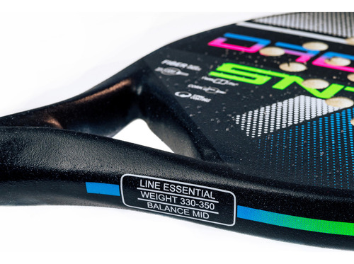 Raquete De Beach Tennis Drop Shot Key Coco 2024 + Cor Preto/azul/pink