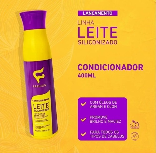 12 Shampooo + 12 Condicionador Leite Siliconizado Fashion