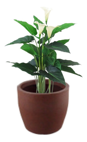 Vaso Decorativo De Planta Flor Redondo Cone 34x27x30
