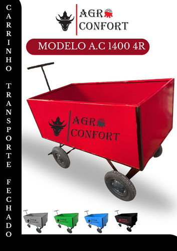 Carrinho Agricola Fechada Para 800kg 4r