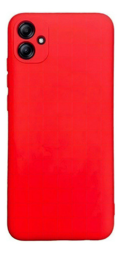 Capa Capinha Compatível Com Galaxy A04e Silicone Aveludado Cor Vermelha