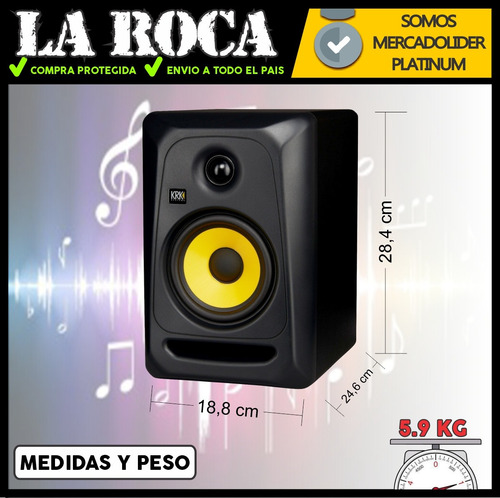 Imagen 6 de 10 de Par Monitores Bafle Estudio Rokit Krk G3 Activo Plana