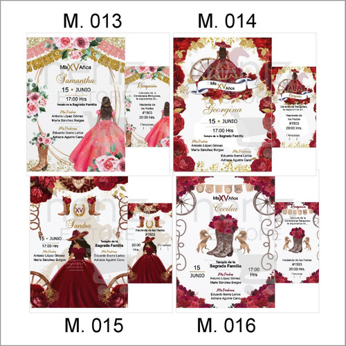 5 Invitaciones+pases+sobres Celofán+sello Vaqueras Varias