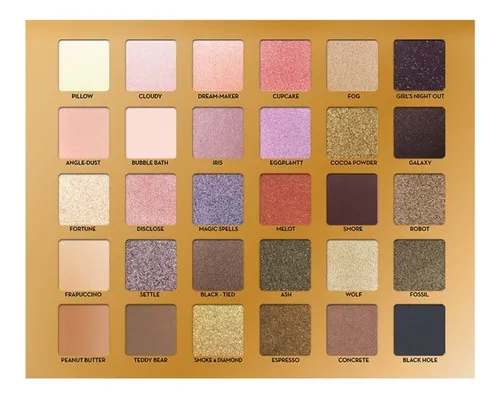 Kit De Paleta De 30 Sombras Para Ojos Au Naturel Rude Cosmetics Mate Y Satinadas
