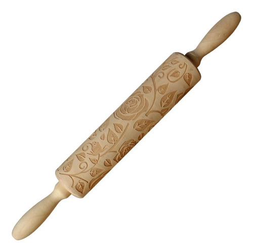 Rolling Pins Grabadas Con Rosas Enrollables O Letras De Rega