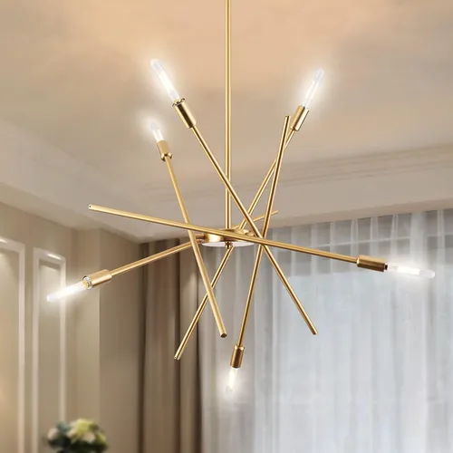 comprar Lámpara Led Moderna Lámparas Doradas Sputnik Lámparas Para