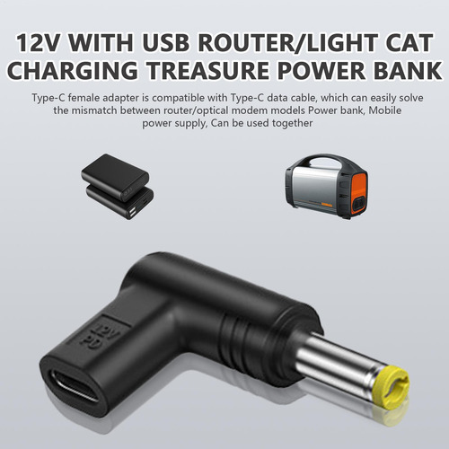 Adaptador Usb C A Cc 12v Tipo C Usb Hembra A Dc Macho Conect