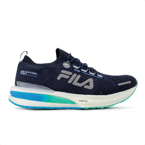 Tênis De Corrida Masculino Float Elite Cor Marinho/azul/verde Tamanho 41 Fila